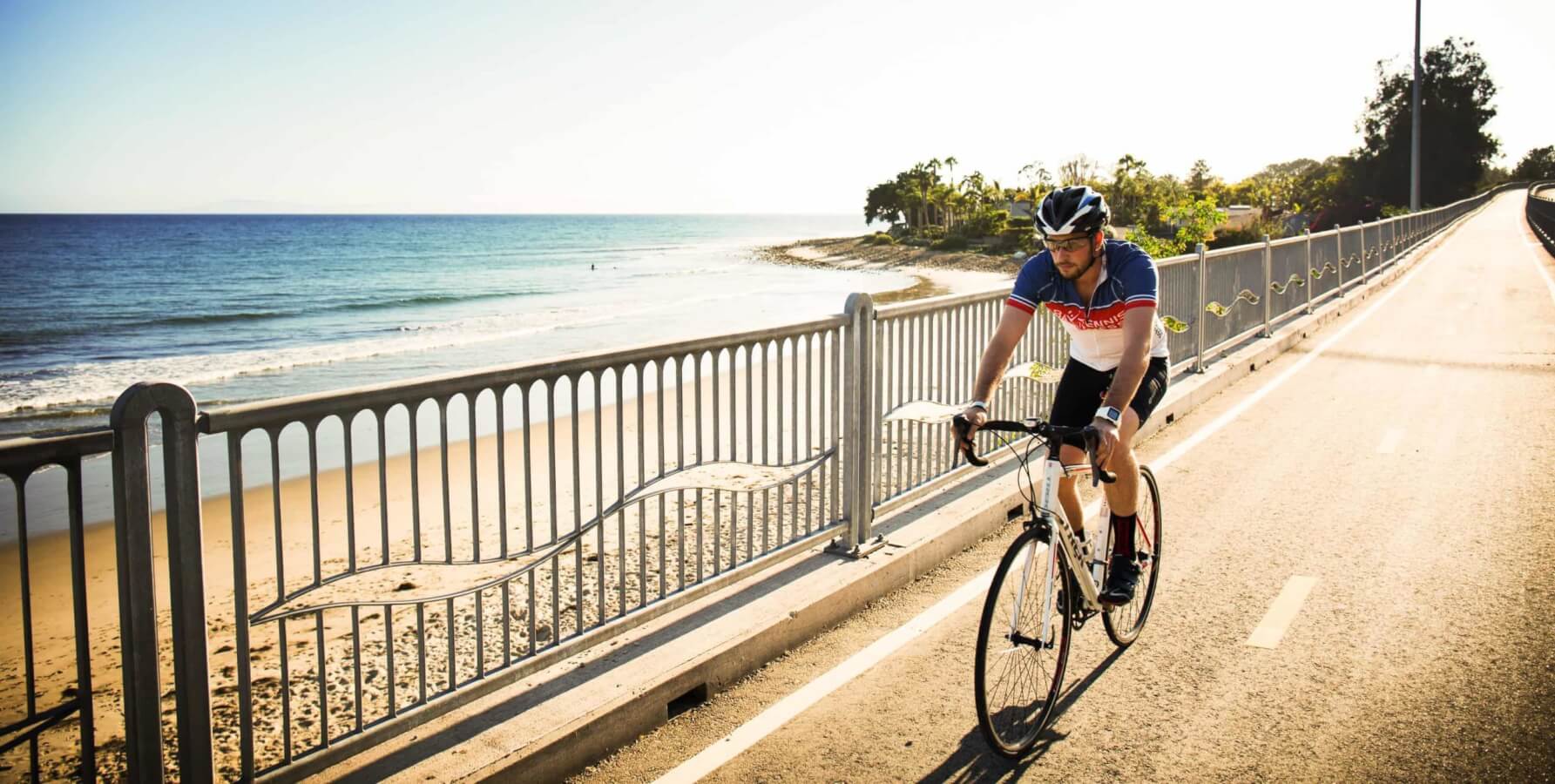 Biking ocean trail