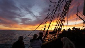 tall ships ventura harbor sunset