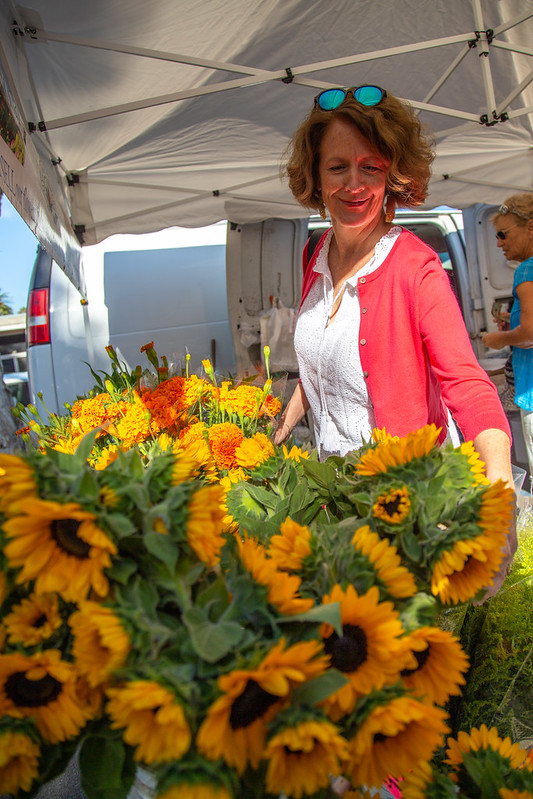 Flowers at the Ventura farmers market