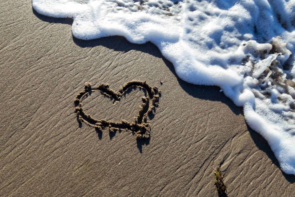 Heart in the sand