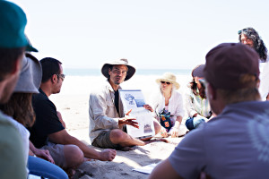 Andres Amador leads massive sand art project at Swami's Beach