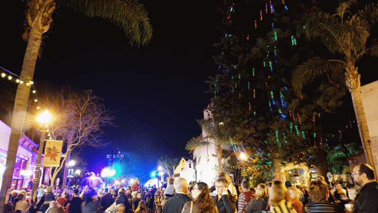 Christmas Tree lighting Ventura Mission