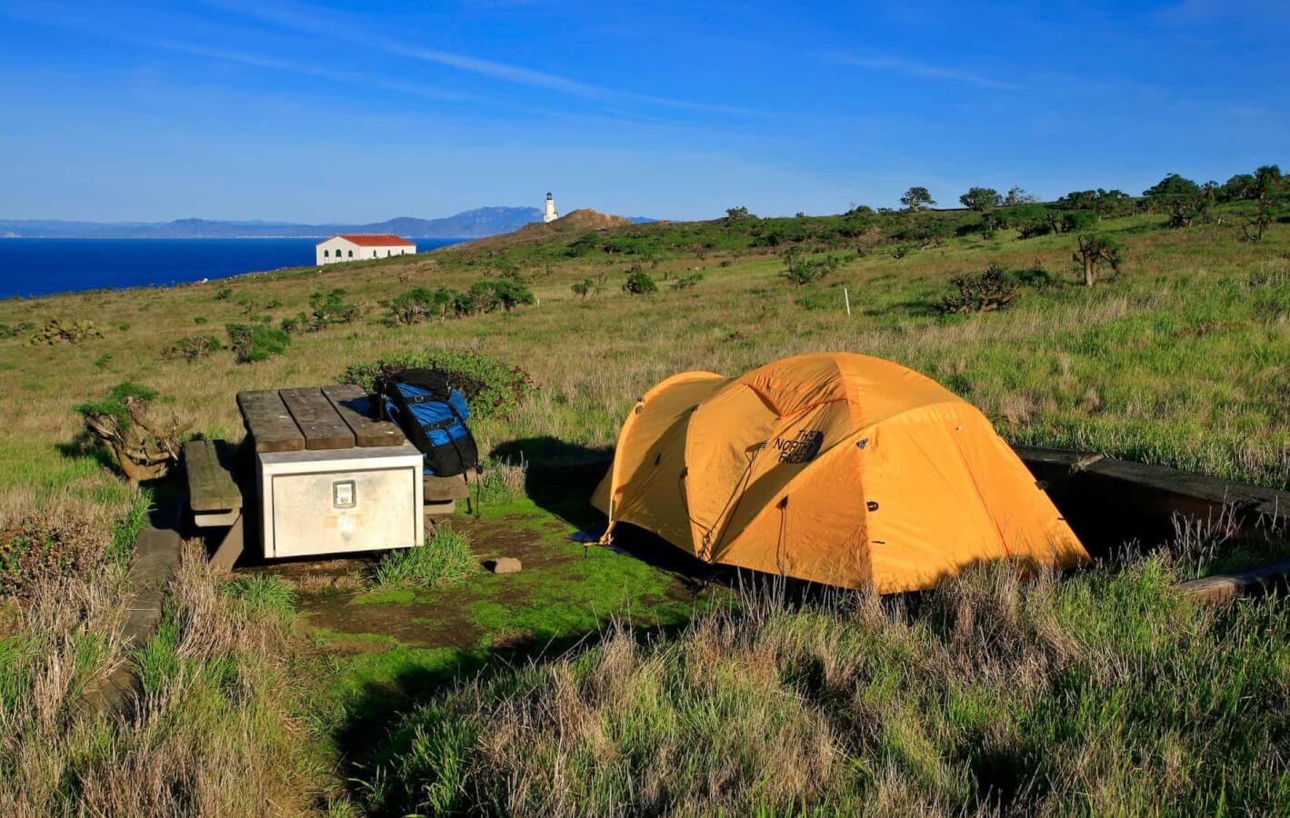 Camping on Anacapa island