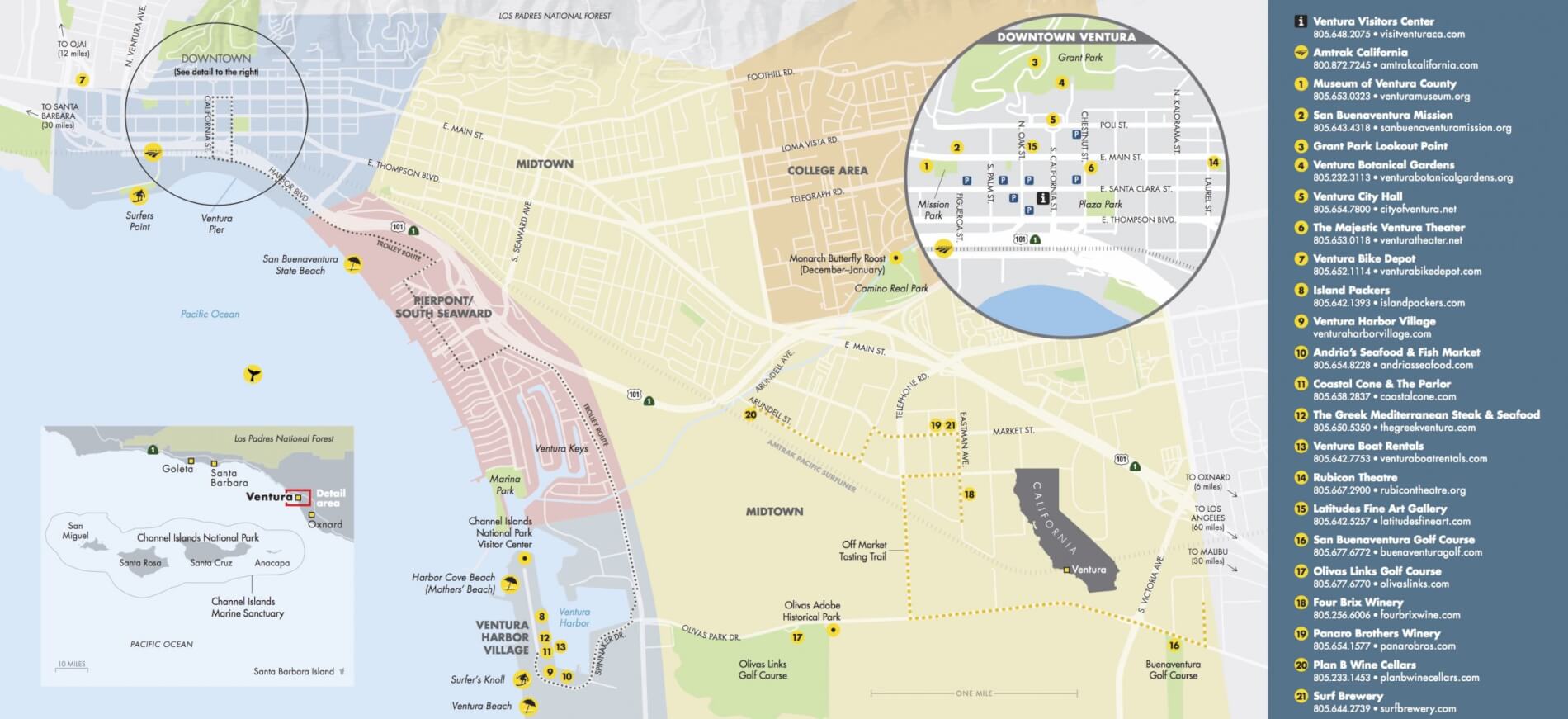 Map of Ventura, CA