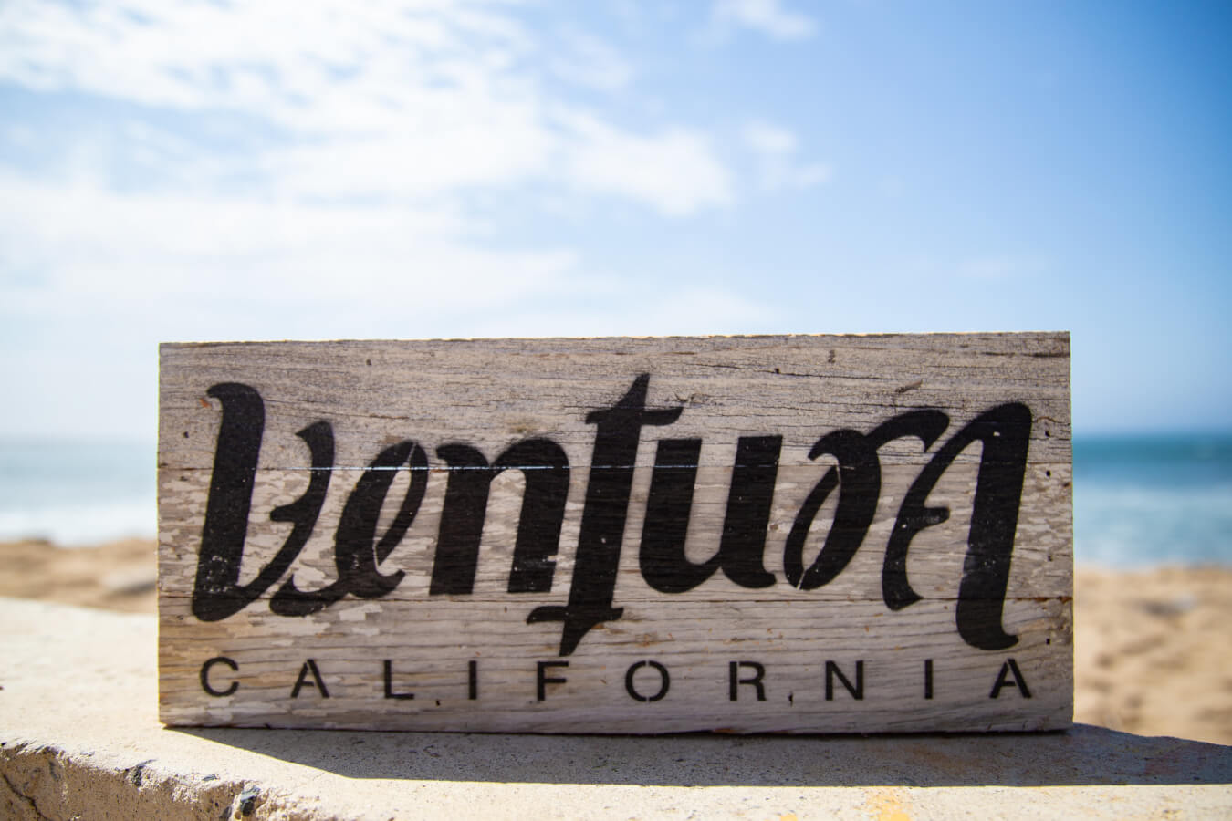 Ventura wood sign for visitor center blog