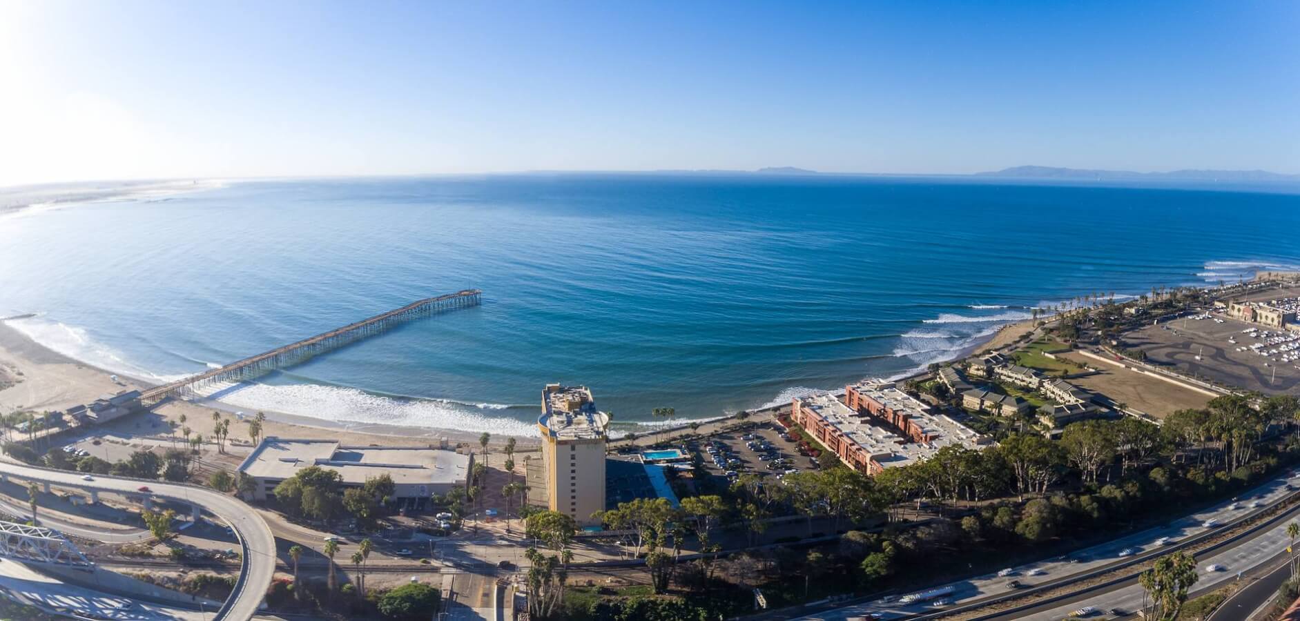 drone shot of ventura