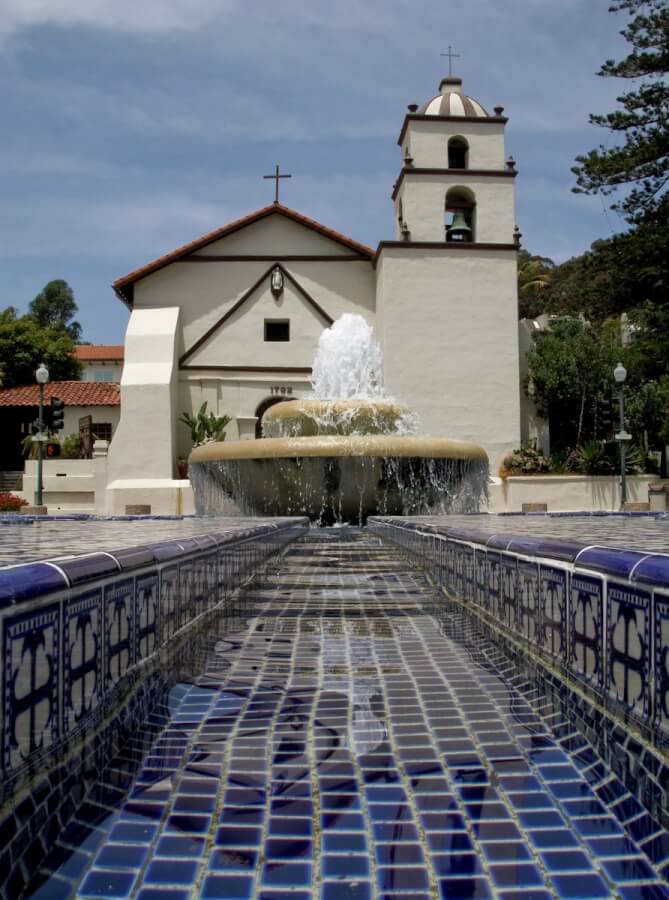 fountain by the mission