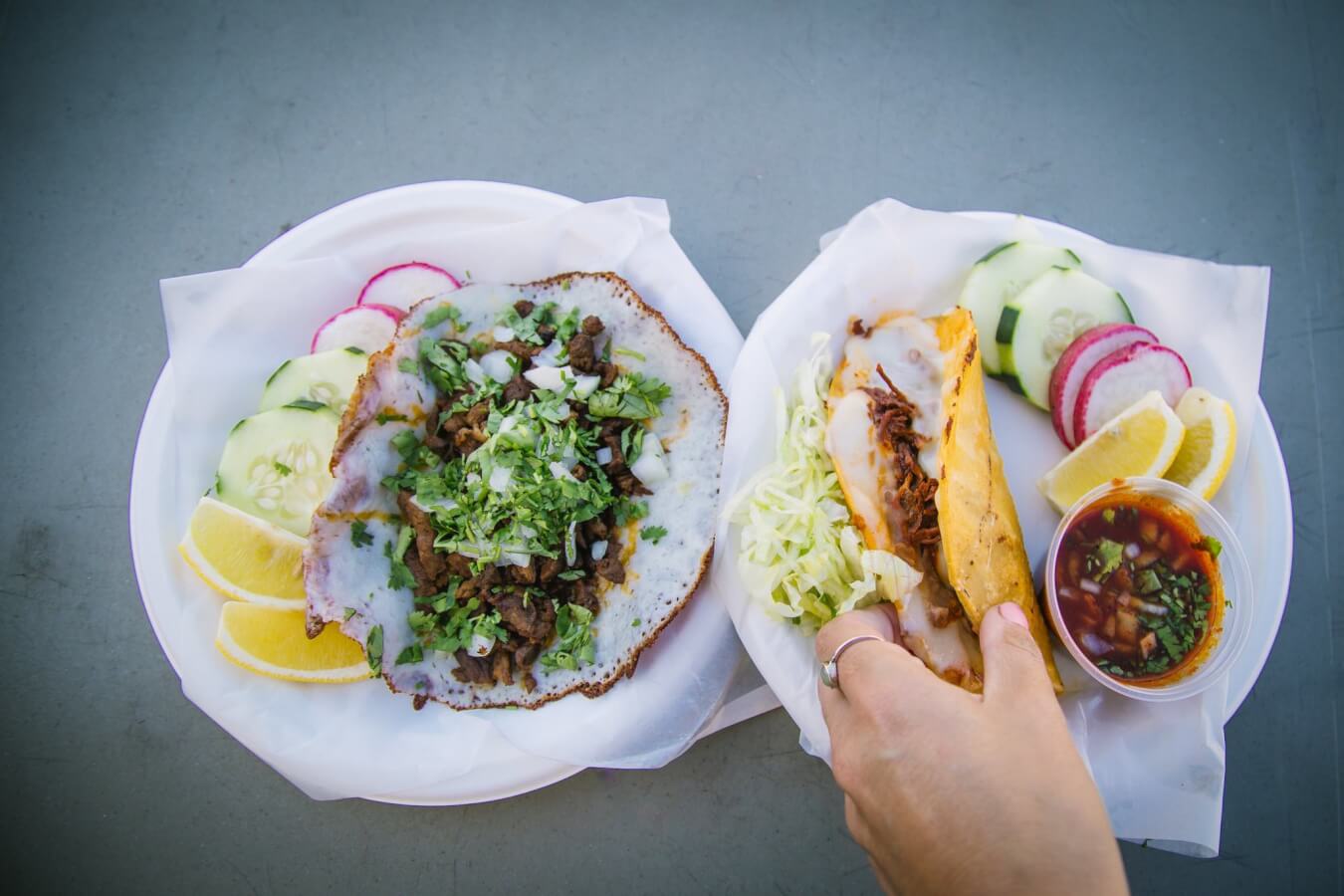 tacos at taco truck on the ave