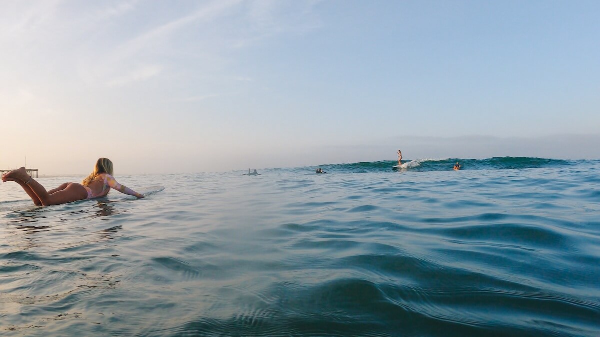 surfer girls at the cove