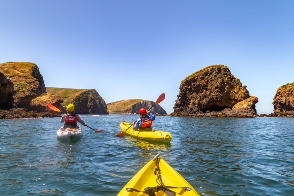 kayaking at channel islands