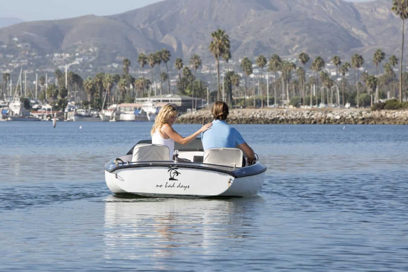Couple out on boat Ventura Harbor