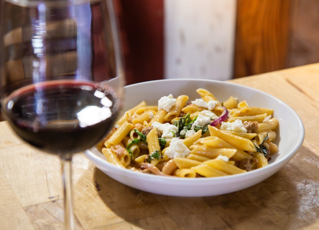 Wine and Pasta dinner from the Cave