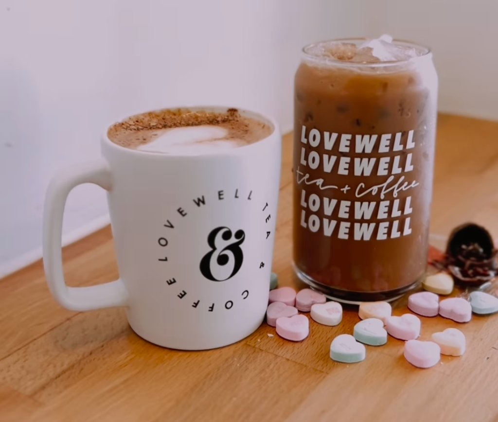 Valentines Day themed coffee 
