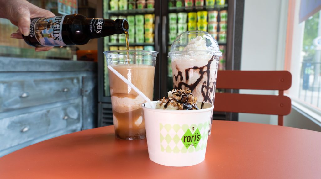 Rori's Artisanal Creamery: milkshake, ice cream, root beer float