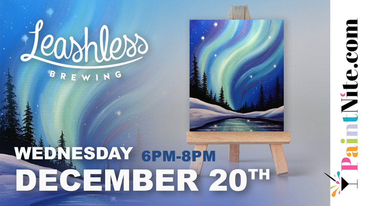 Paint & Sip Northern Night Lights Page 1