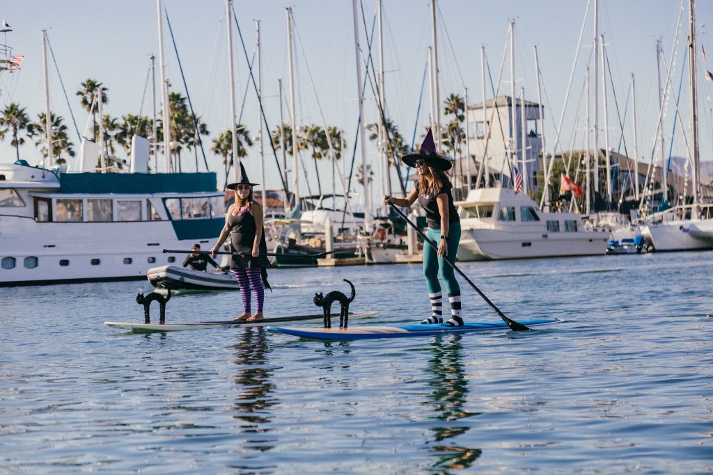 Ventura Witches Paddle at the Ventura Harbor, a fun community event