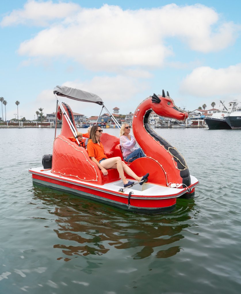 kids dragon peddle boat Ventura Harbor