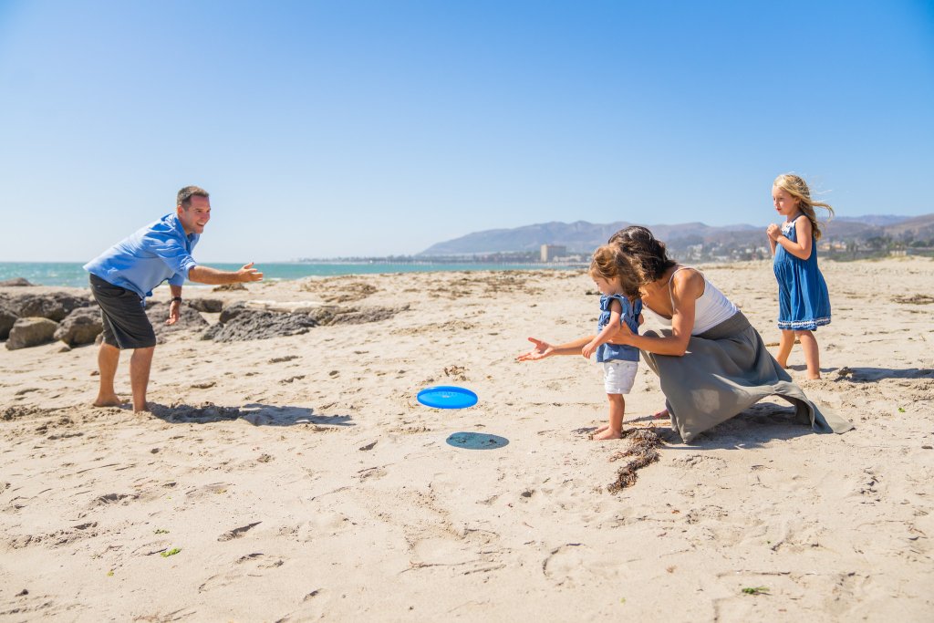 family at San buenaventura state beach