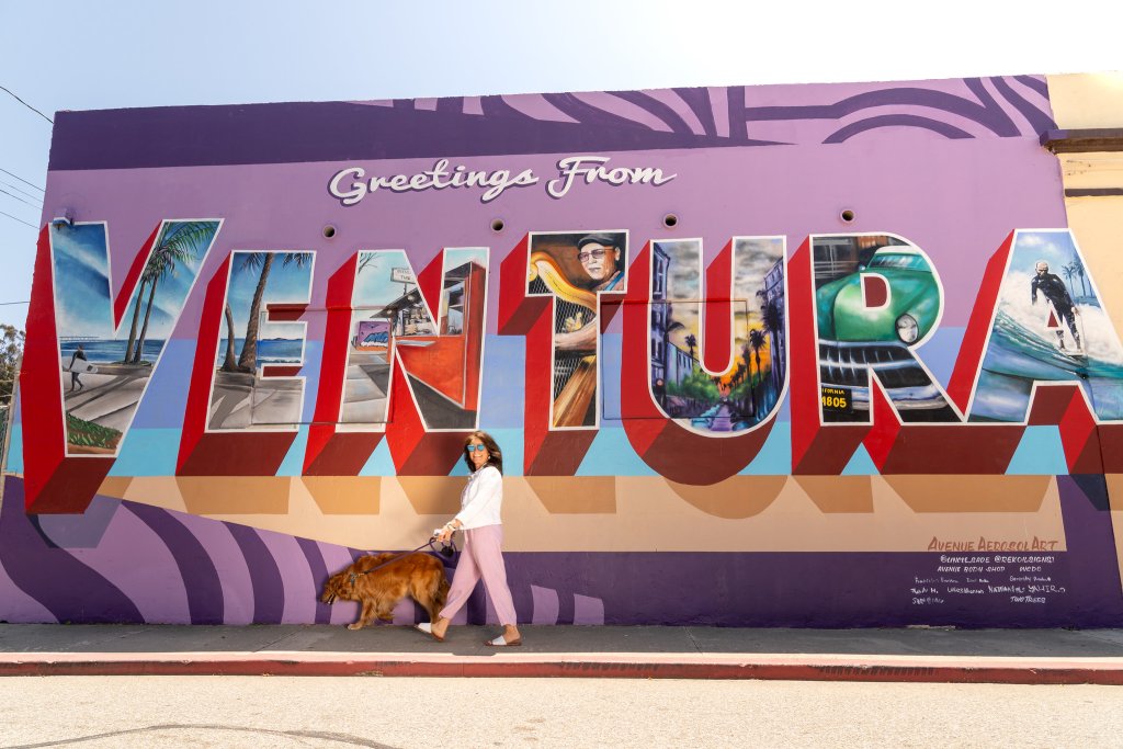 Ventura Avenue Mural, Greetings from Ventura mural