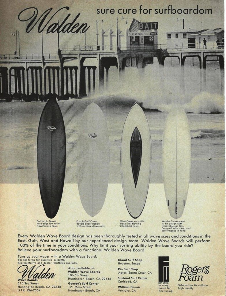 Steve Walden surfboards in the 1960s