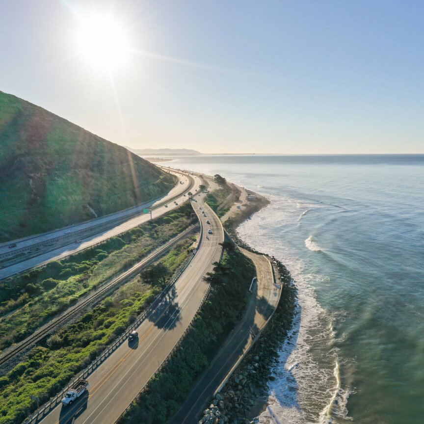 Emma Wood green hills drone photo