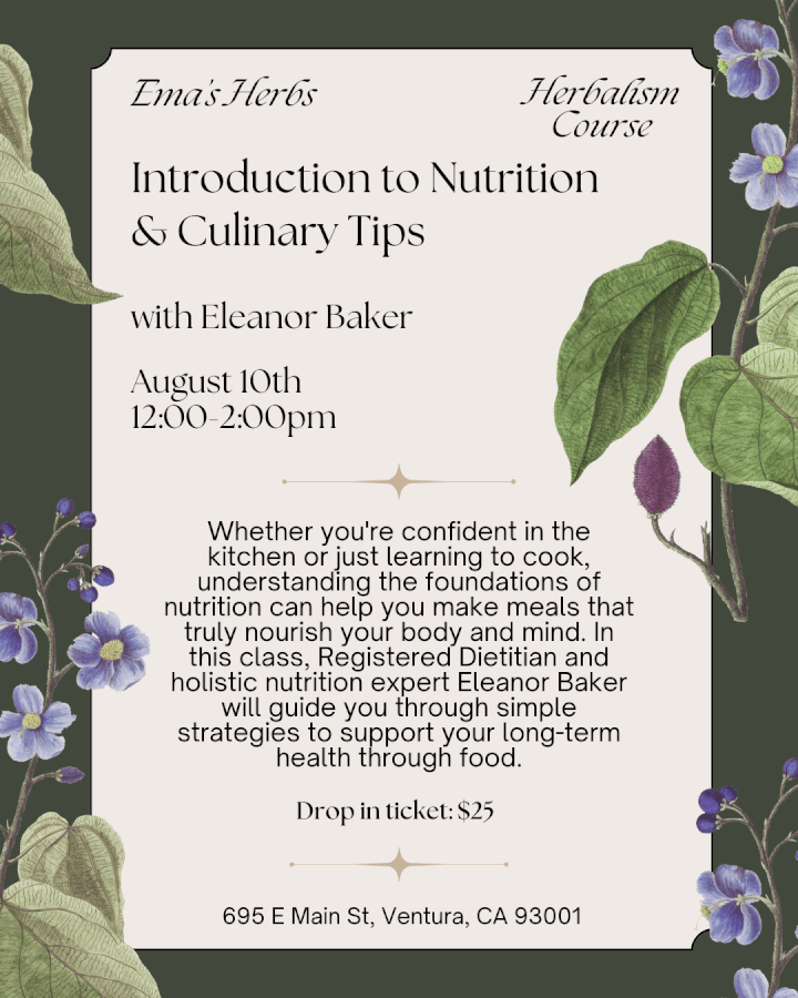 INtroduction to Nutrition & Culinary Tips with eleanor baker