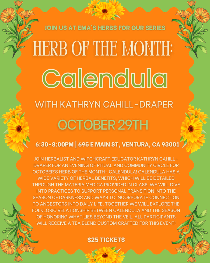 October Herb of the month: Calendula with Kathryn cahill-draper