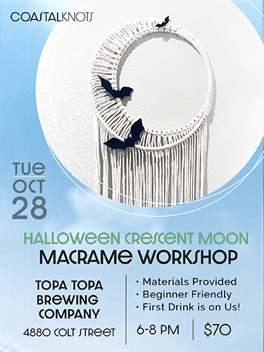 Halloween Crescent Moon Macrame Workshop