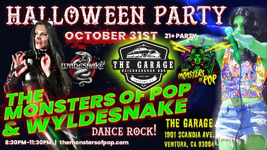 The Monsters of Pop & Wyldesnake Halloween Party at The Garage