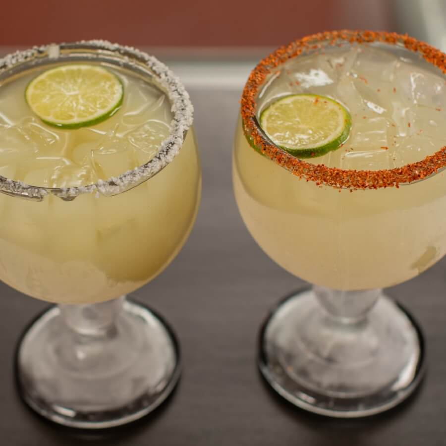 Ventura's Best Sports Bars for Game Day two full glasses of lime margaritas at Cronies Sports Grill