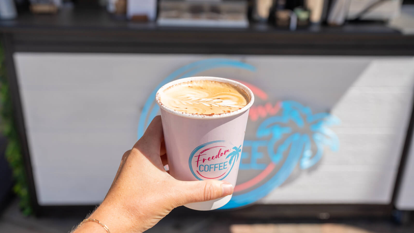 Latte at Freedom Coffee 