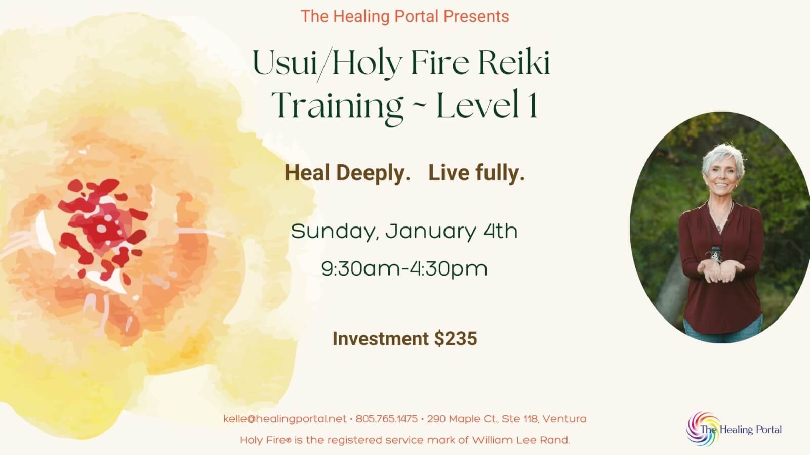 Z Jan Reki The Healing Portal Presents: Usui/Holy Fire Reiki Training ~ Level 1