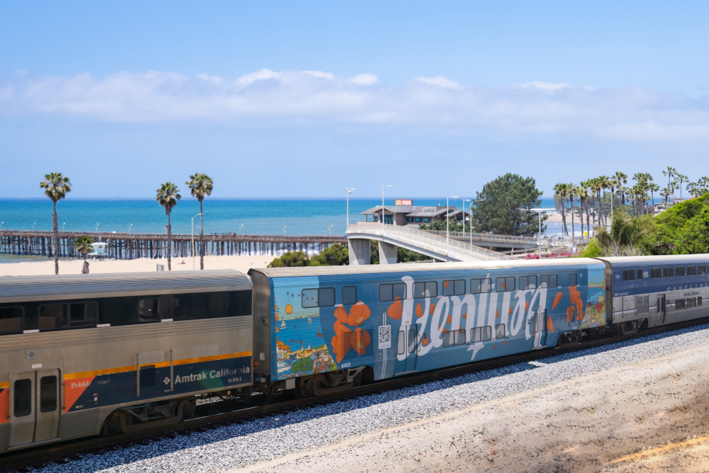 Visit Ventura Debuts Wrapped Amtrak Pacific Surfliner Train Car Along California Coast Visit Ventura Debuts Wrapped Amtrak Pacific Surfliner Train Car Along California Coast